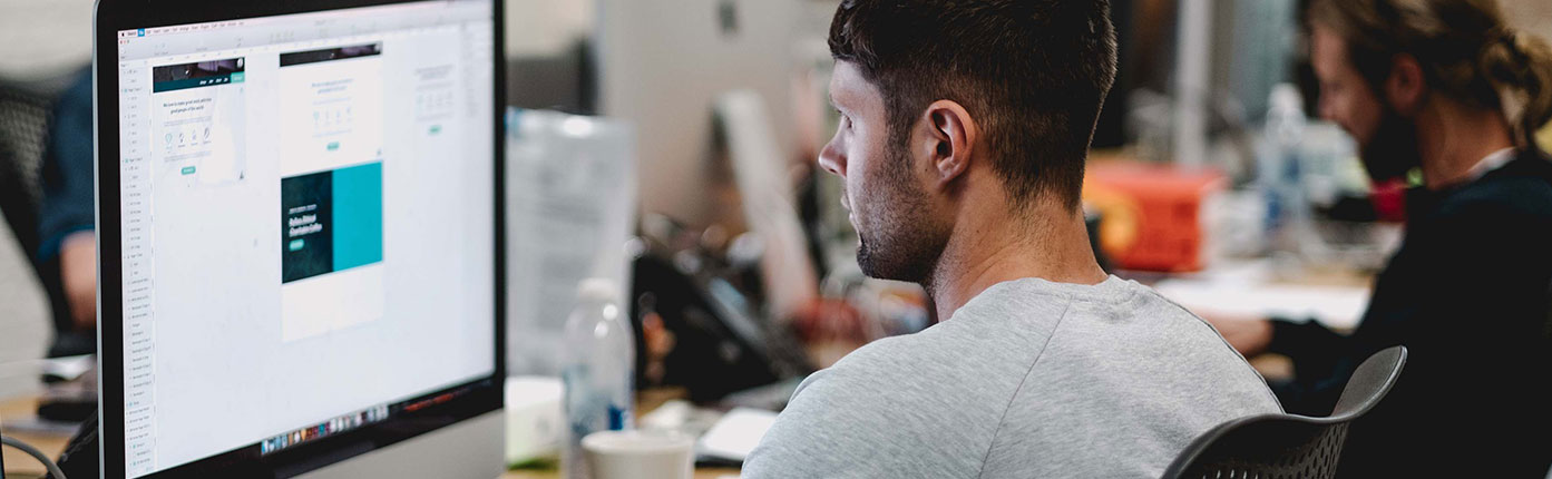 Man Working on Computer
